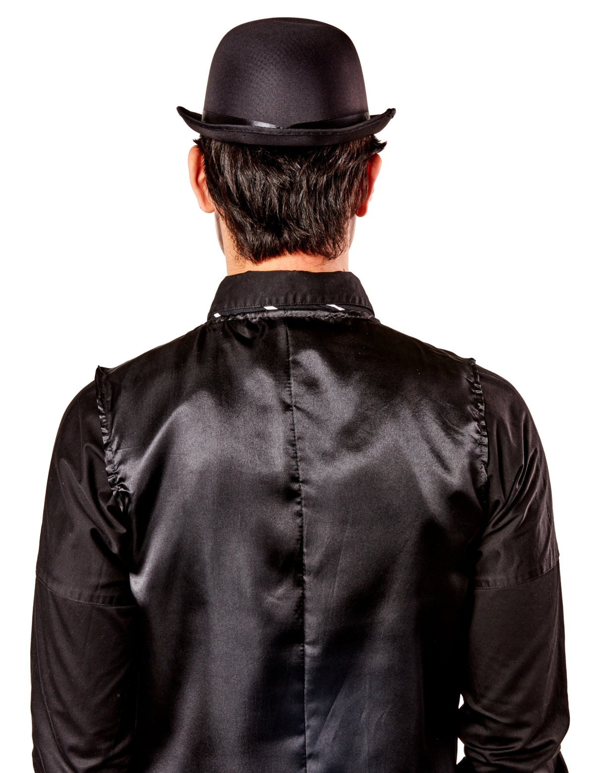 Deluxe Black Satin Derby Hat