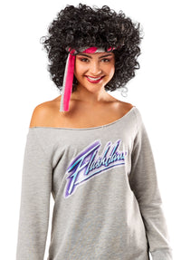 Flashdance Alex Owens Black Curly Wig