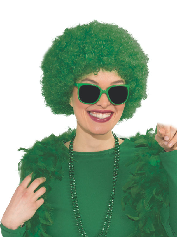 Green Afro Adult Costume Wig