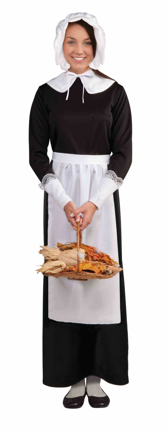 Pilgrim Costume Adult Accessory Set Bonnet, Collar, Cuffs and Apron