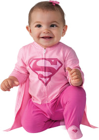 DC Comics Pink Baby Girl Supergirl Superhero Costume Romper