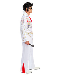 Aloha Deluxe Elvis White Jumpsuit Adult X-Large