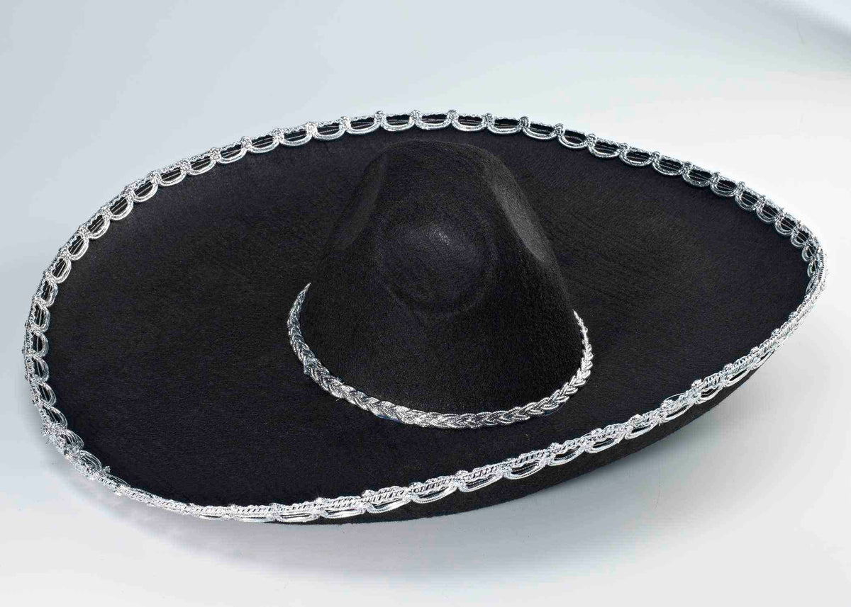 Black Sombrero With Oversized Brim Adults Hat