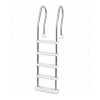 Blue Wave Stainless Steel Reverse Bend In-Pool Ladder with Resin Treads for Above Ground Pools, NE1147