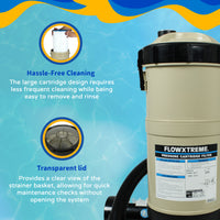 FlowExtreme 90 SF Cartridge Filter System with 1 HP Pump for Above Ground Pools, feature detail (image 4)