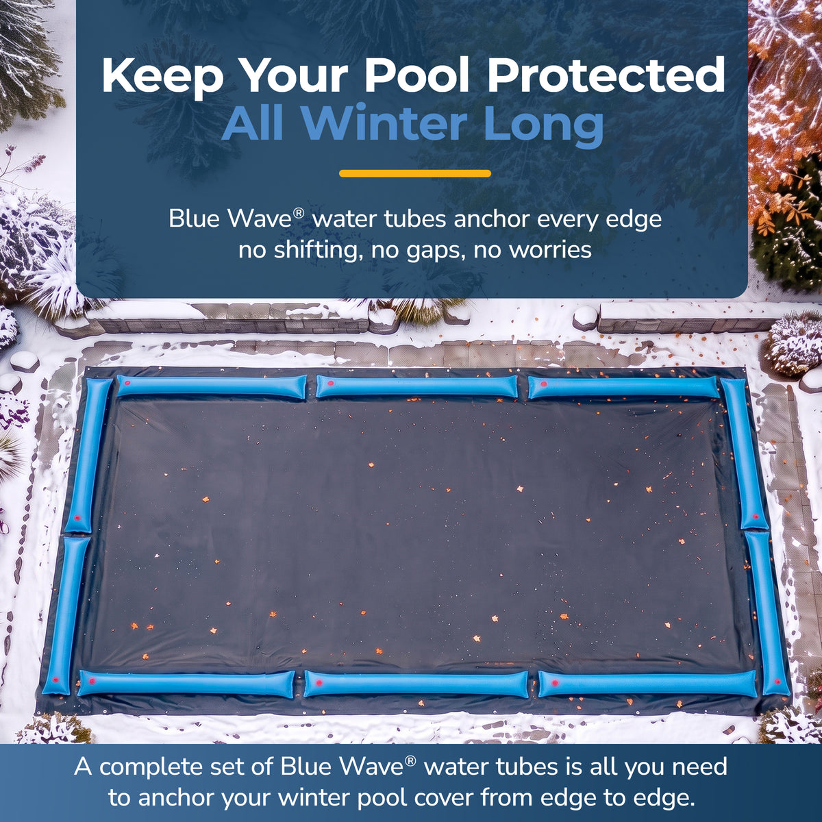 Blue Wave 10' Single Chamber Water Tube, Blue for In Ground Winter Covers, feature detail (image 3)