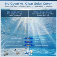Blue Wave 24' Round 12 Mil Clear Solar Cover for Above Ground Pools, feature detail (image 2)