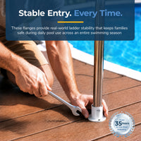 Aluminum Deck Flanges for Above Ground Pool Ladder, feature detail (image 7)