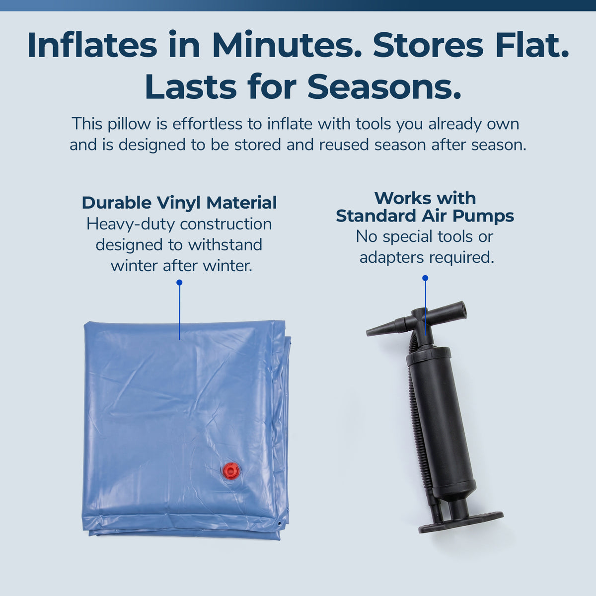 Blue Wave 4' x 15' Winter Air Pillow, Ice Equalizer for Above Ground Pools, feature detail (image 5)