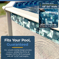 Emerald Coast pool liner, 32' x 16' Oval, feature detail (image 4)