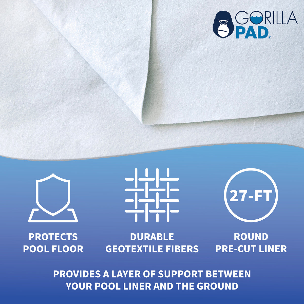27-ft Round Gorilla Pool Floor Padding, feature detail (image 2)