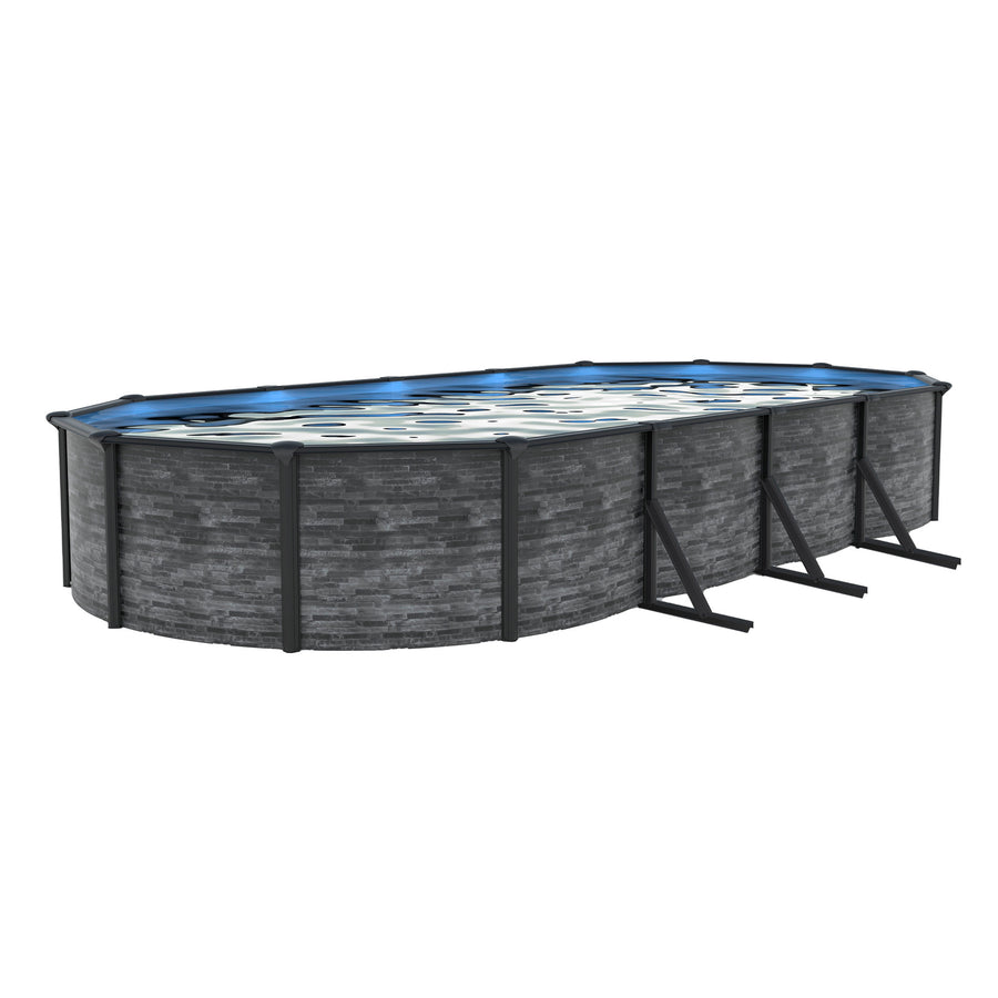 24' x 12' Oval Above-Ground Pool with 52" Steel Wall | Marbella | 15-Year Warranty