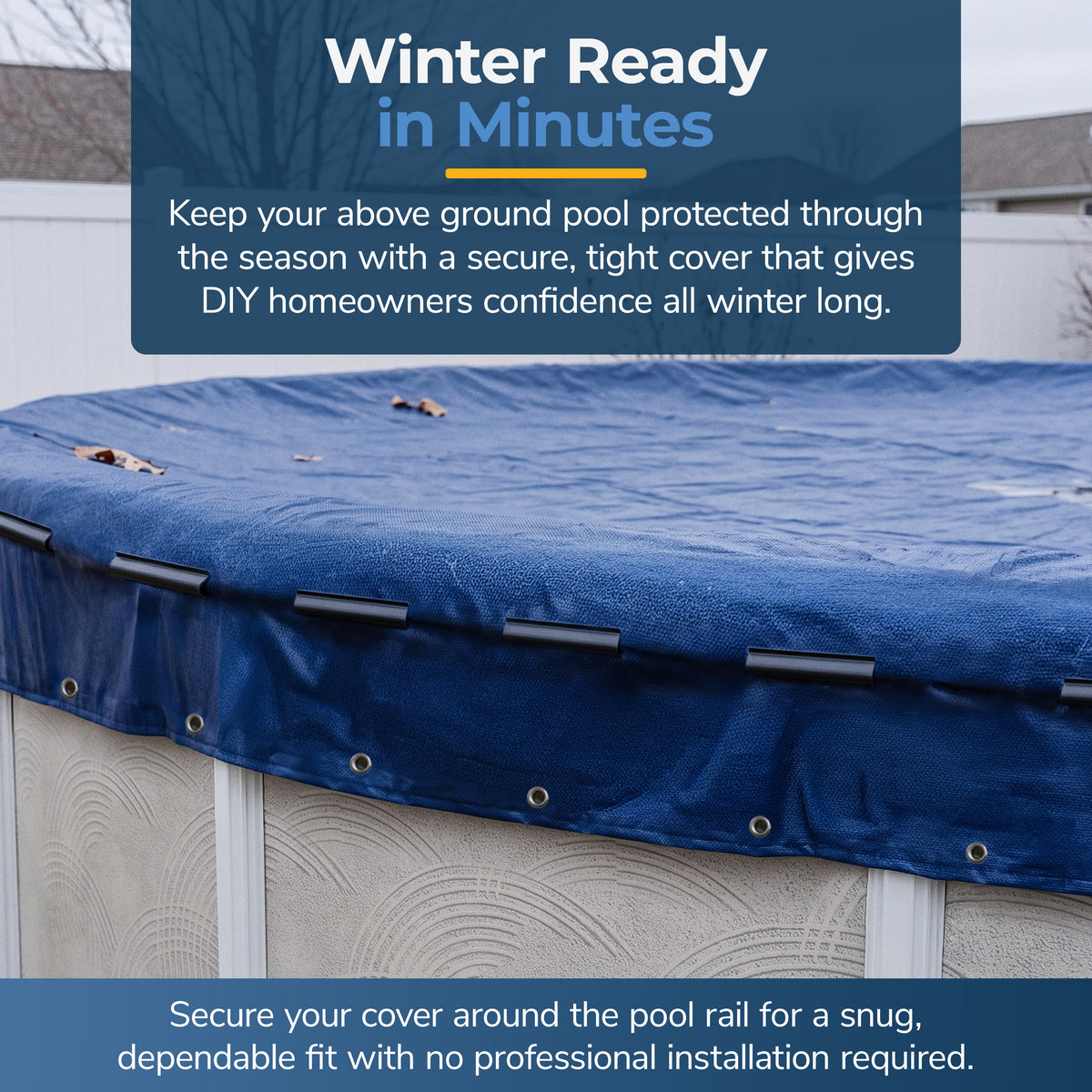 Blue Wave Above Ground Pool Winter Cover Clips, 10-Pack, feature detail (image 3)