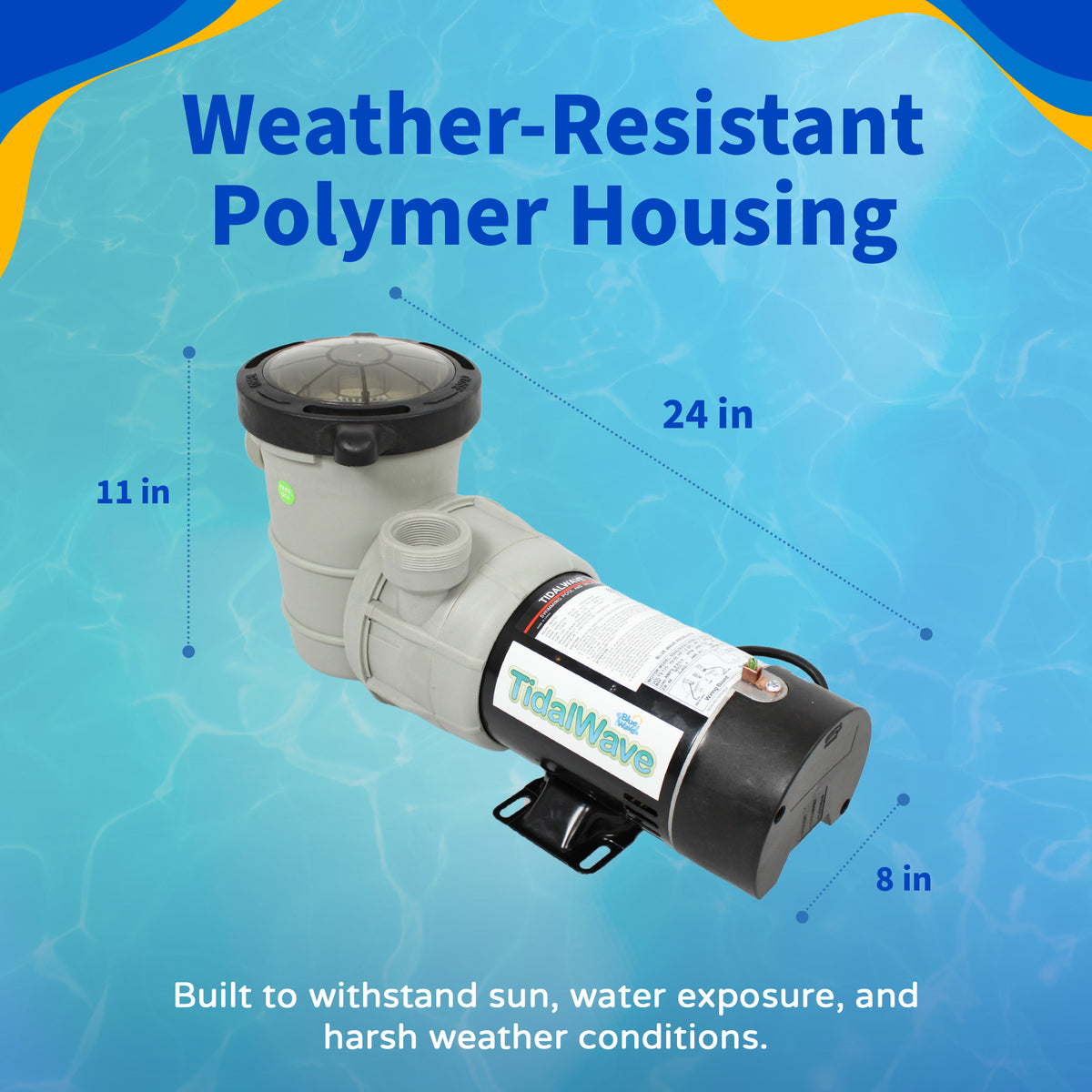 Tidal Wave Maxi II 1.5HP Above Ground Dual Speed Pool Pump, feature detail (image 3)