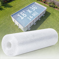 Blue Wave 18' x 36' Rectangle 14 Mil Clear Solar Cover for In-Ground Pools, NS525