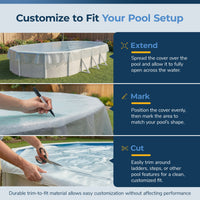 Blue Wave 33' x 18' Oval 12 Mil Clear Solar Cover for Above Ground Pools, feature detail (image 5)