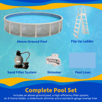 Trinity 27' Round above-ground pool package, feature detail (image 8)