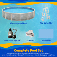 Trinity 21' Round above-ground pool package, feature detail (image 8)