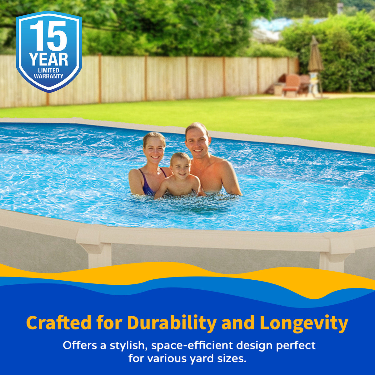 Trinity 33' x 18' Oval above-ground pool package, feature detail (image 4)
