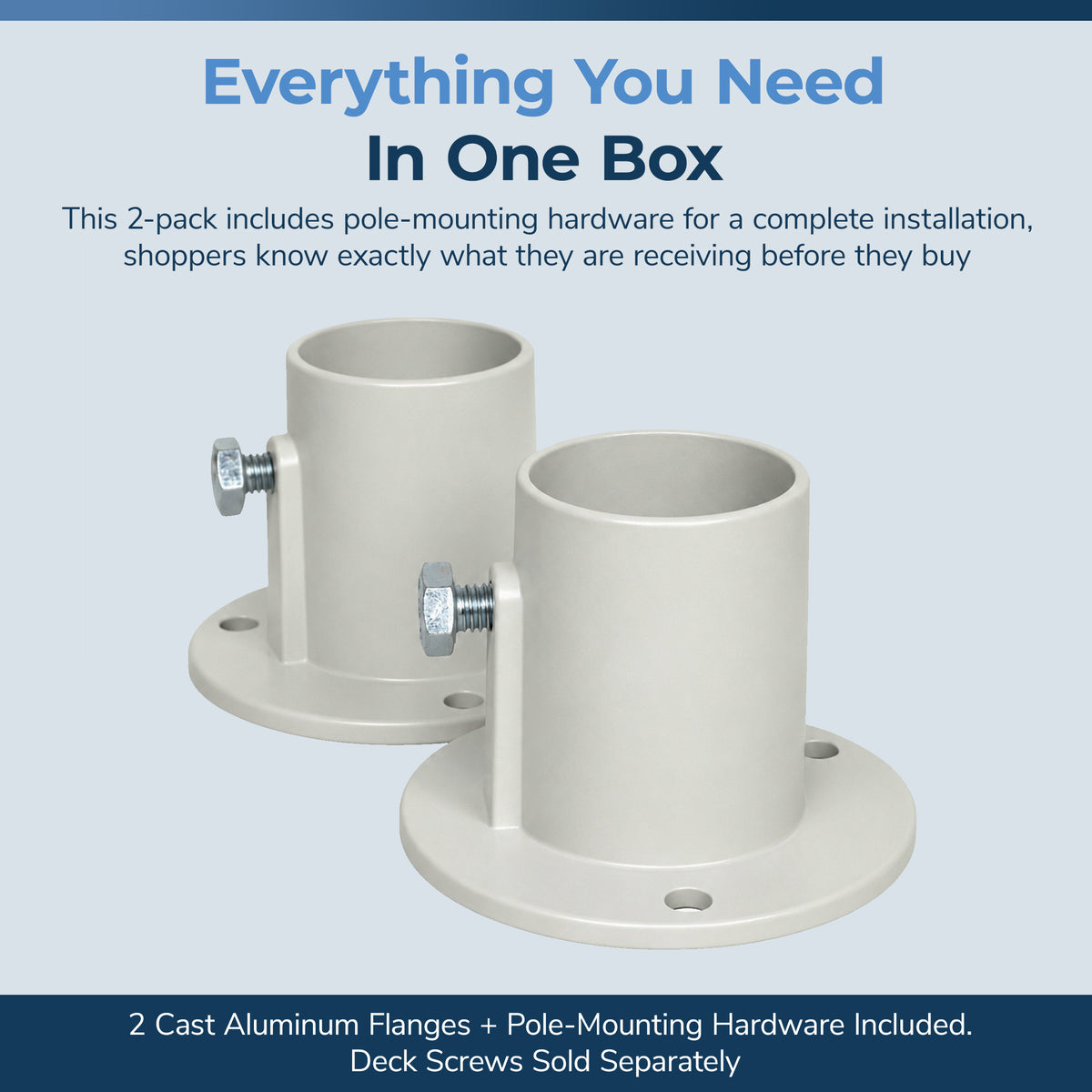Aluminum Deck Flanges for Above Ground Pool Ladder, feature detail (image 6)
