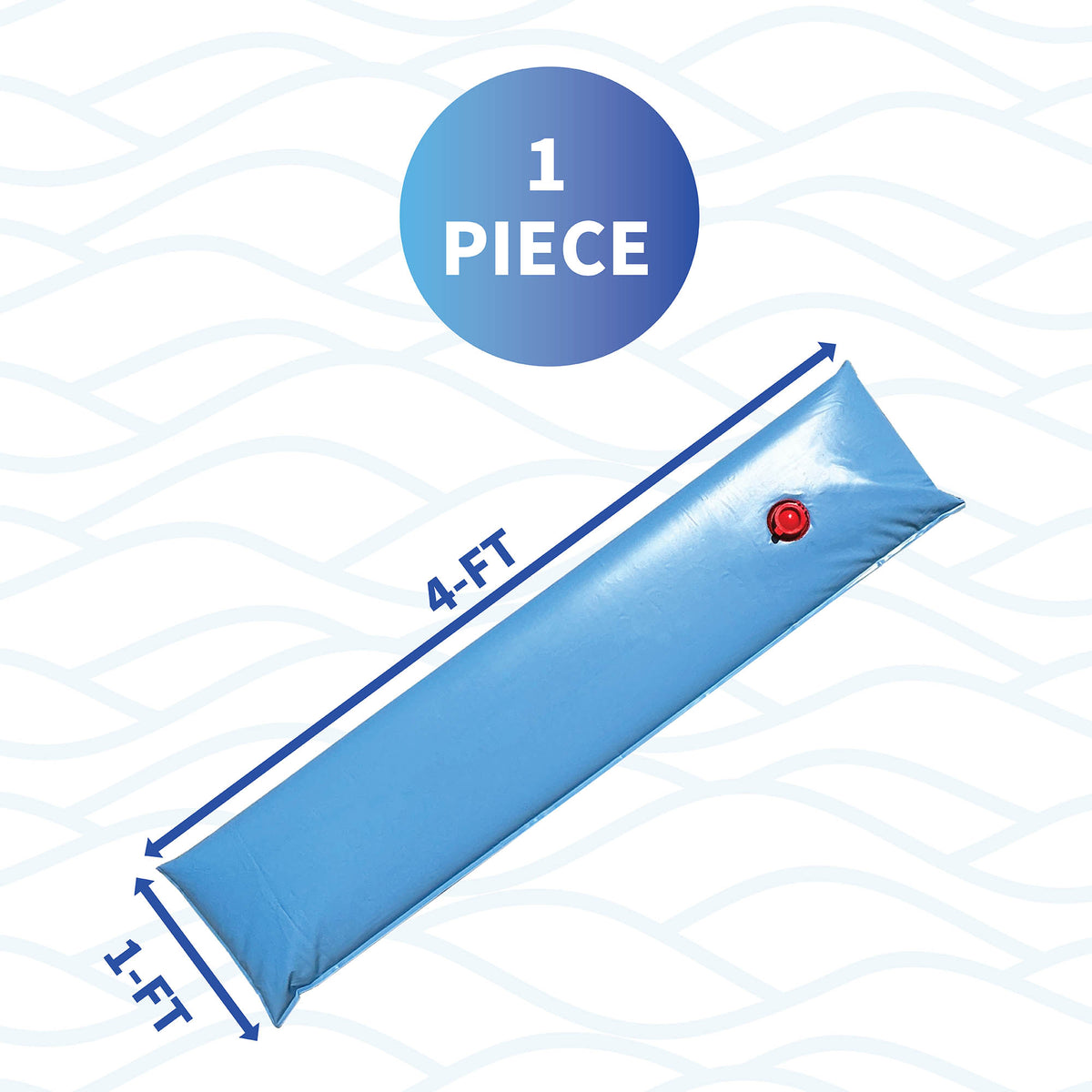 Blue Wave 4' Step Water Tube, Blue for In Ground Winter Cover Step Sections, feature detail (image 2)