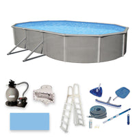 33' x 18' Oval Above-Ground Pool Package with 52" Steel Wall | Belize | 15-Year Warranty