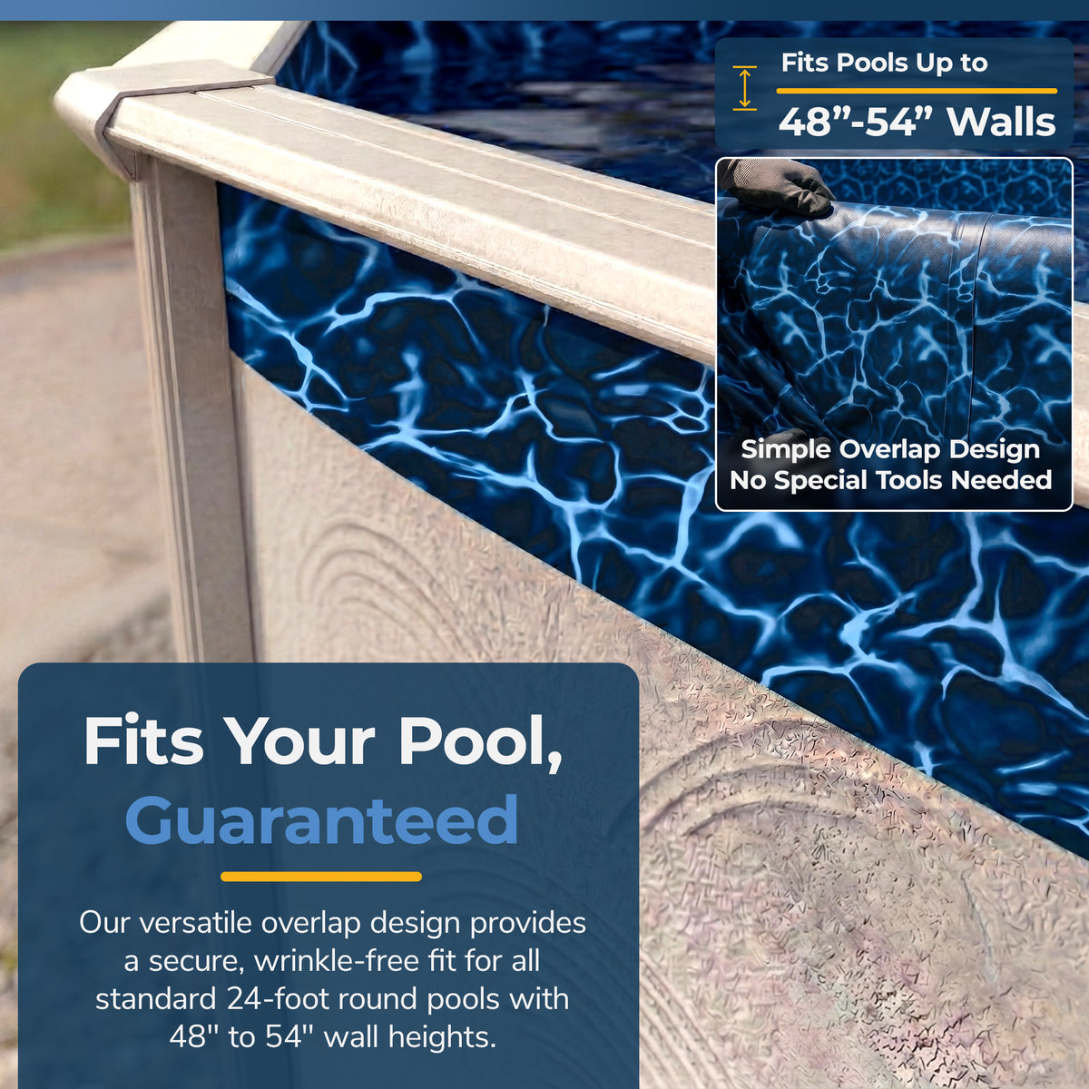 Evening Bay pool liner, 24' Round, feature detail (image 4)